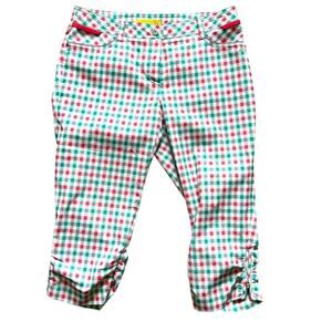 Louis Castel Women’s Lightweight Gingham Golf Capri’s Multicolor Size 70 cm/US 4